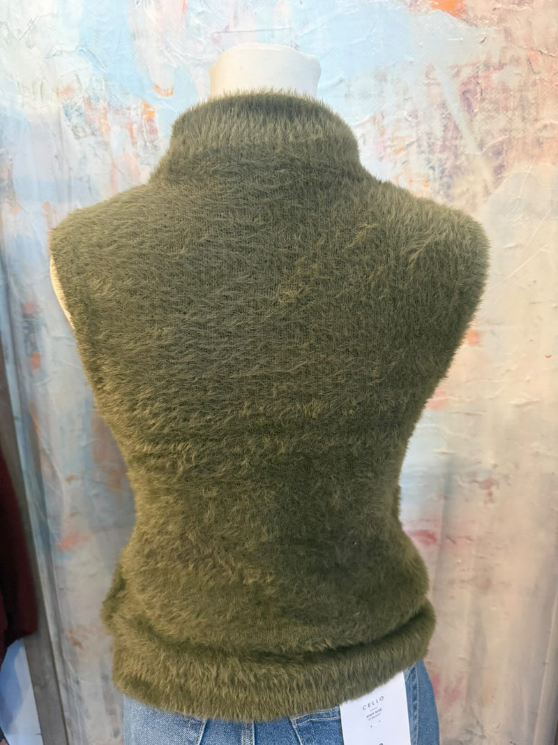 Fuzzy Turtle Neck Sweater Top