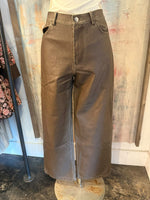 Vintage Washed Faux Leather Pants