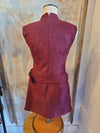 Mock Neck Belted Sleeveless Dress