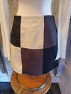 Patch Work Effect Suede Skirt