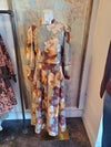 Sage Floral Side Zip Skirt