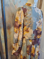Sage Floral Zip Back Top