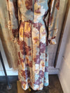 Sage Floral Side Zip Skirt