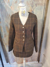 Plaid Tweed Button Down Blazer