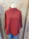 Mock Neck Pullover Bell Sleeve Sweater Top
