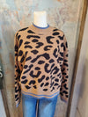Cheetah Print Knit Sweater Top
