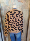 Cheetah Print Knit Sweater Top