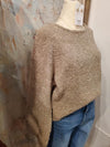 Texture Knit Bubble Sleeve Sweater