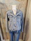 Drawstring Waist Denim Jacket