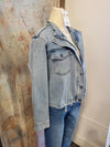 Drawstring Waist Denim Jacket