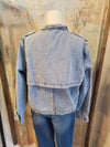 Drawstring Waist Denim Jacket