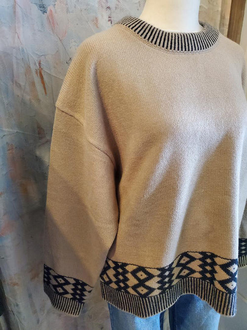 Border Detail Sweater Top