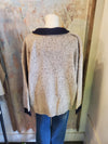 Snap Button Neck Oversize Sweater