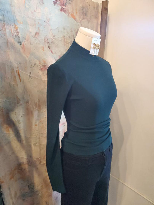 Mock Neck Long Sleeve Sweater Knit