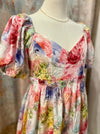 Floral Sweatheart Neckline Dress