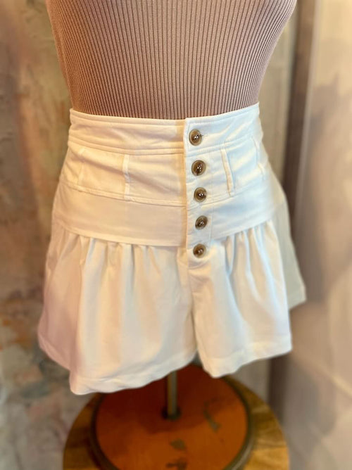 Button Front Shorts