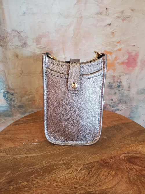 100% Leather Crossbody Handbag - made in Italy