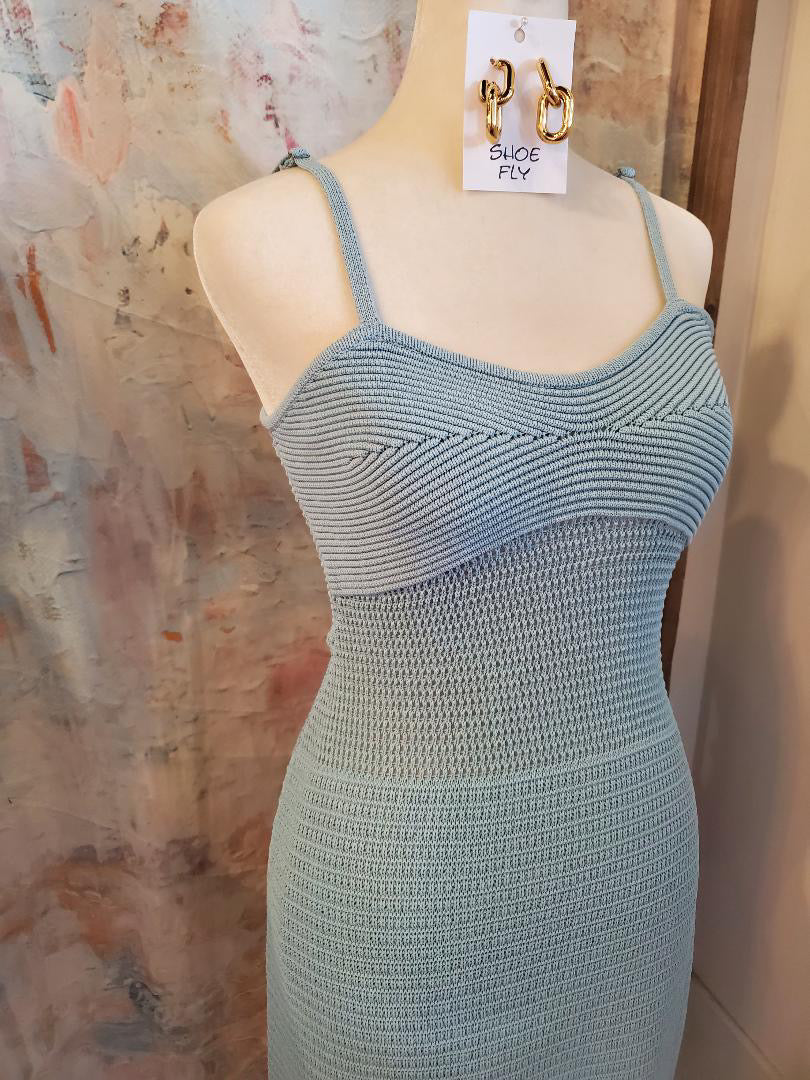 Bottom Net Pattern Knit Dress