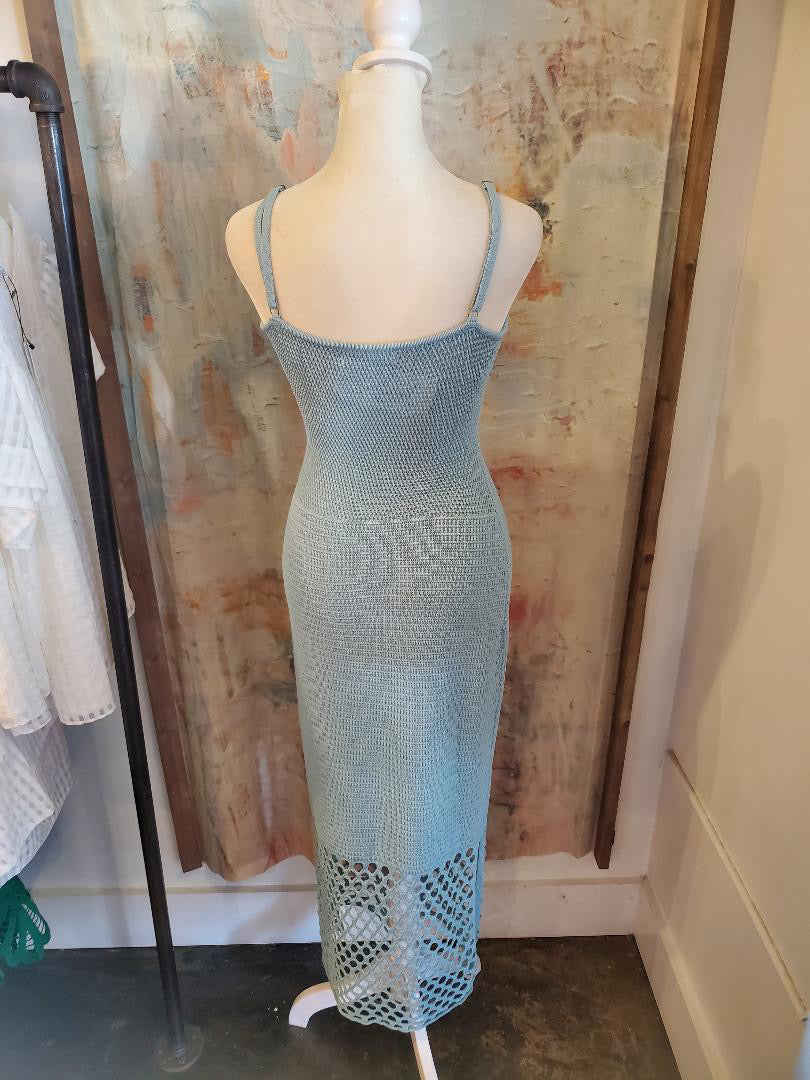 Bottom Net Pattern Knit Dress