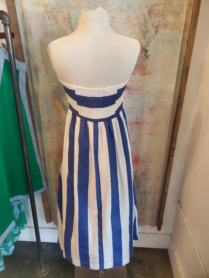 Tube Stripe Dress with Pockets