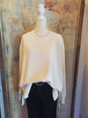 Solid Slit Mock Neck Sweater Top