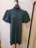 Suede Short Sleeve Jade Dress