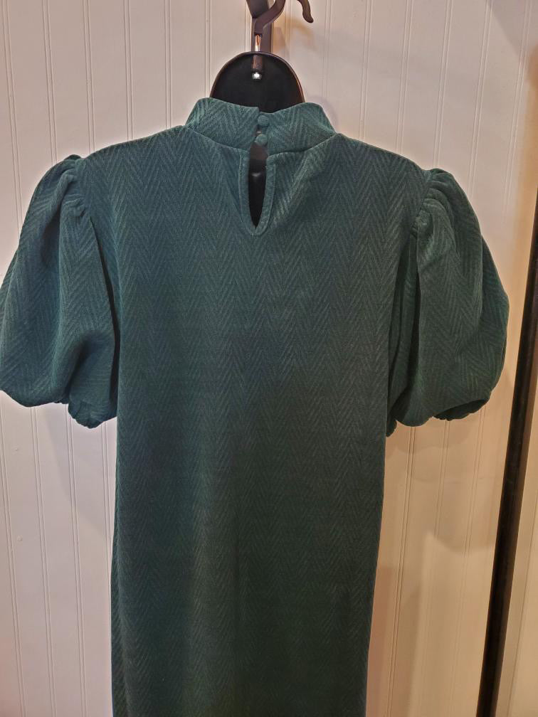 Suede Short Sleeve Jade Dress