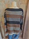 Oversize Stripe Sweater Top