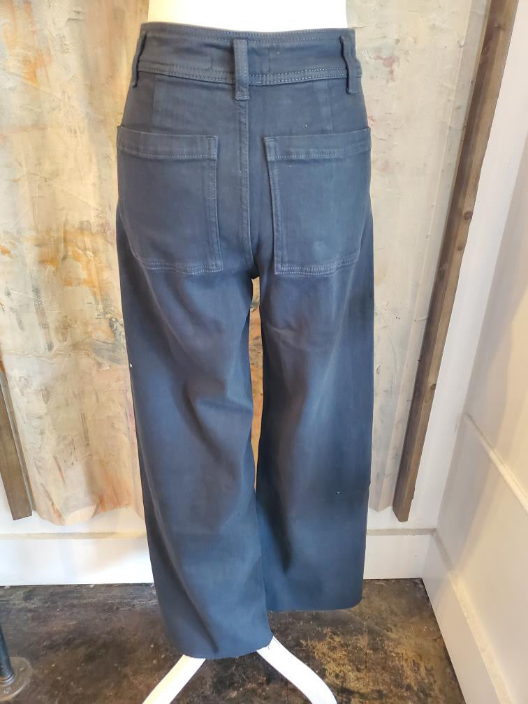 Straight Wide Leg Pants with Front Pocket