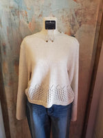 Border Crochet Knit Top