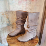 Mid Calf Suede Boot