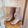 Mid Calf Suede Boot