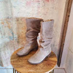 Mid Calf Suede Boot