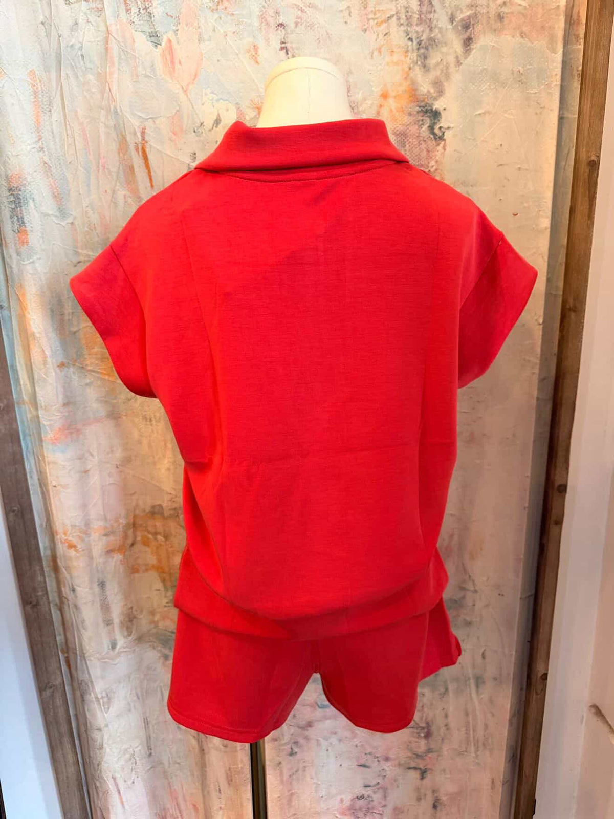 Elastic Waist Pocket Shorts__