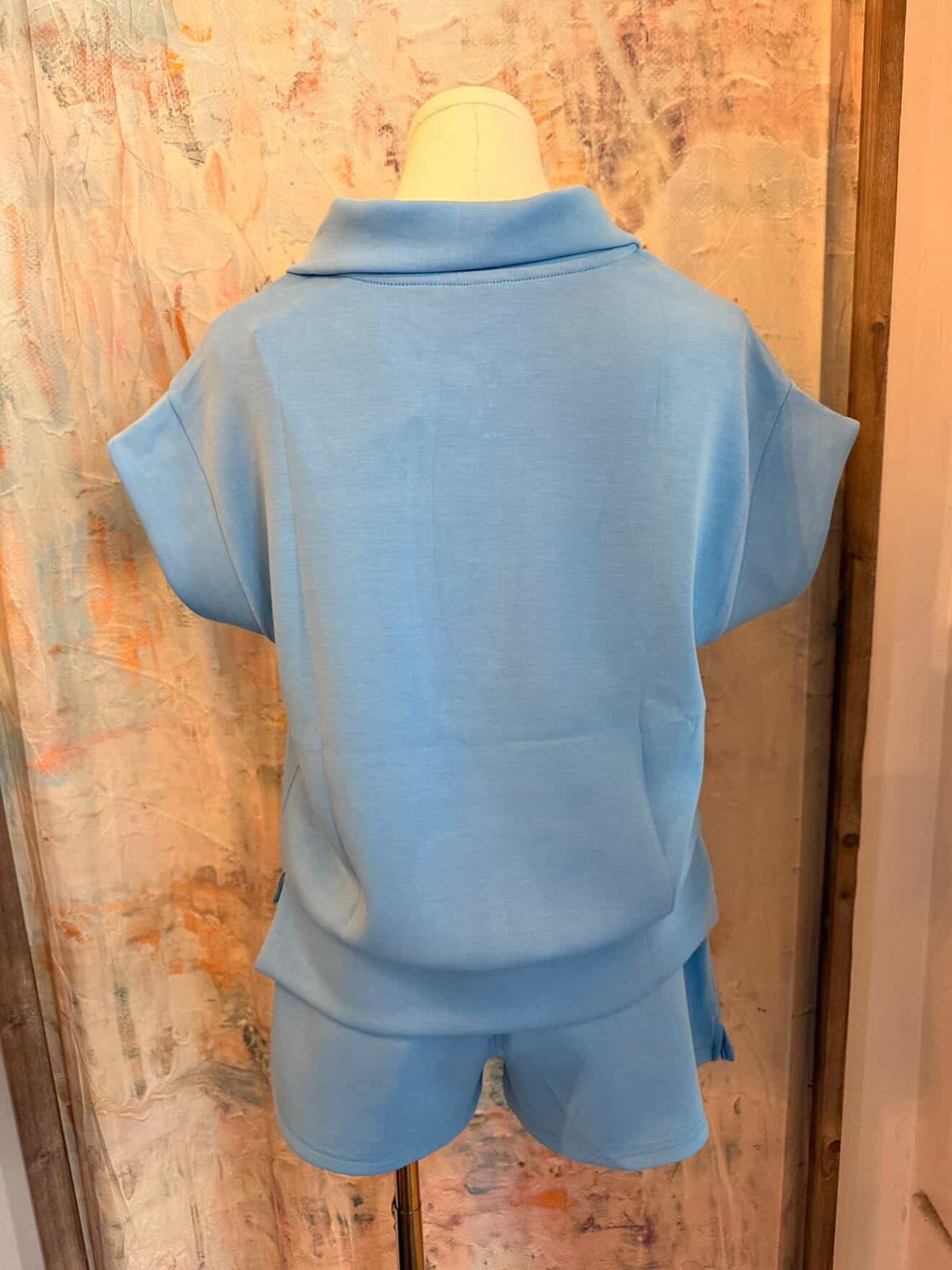 Elastic Waist Pocket Shorts__