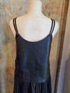 Faux Leather Raw Edge Cami