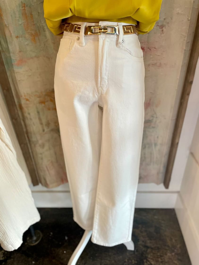 Vintage Straight White Jeans