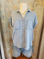 Tencel Short Sleeve Button Up Shirt