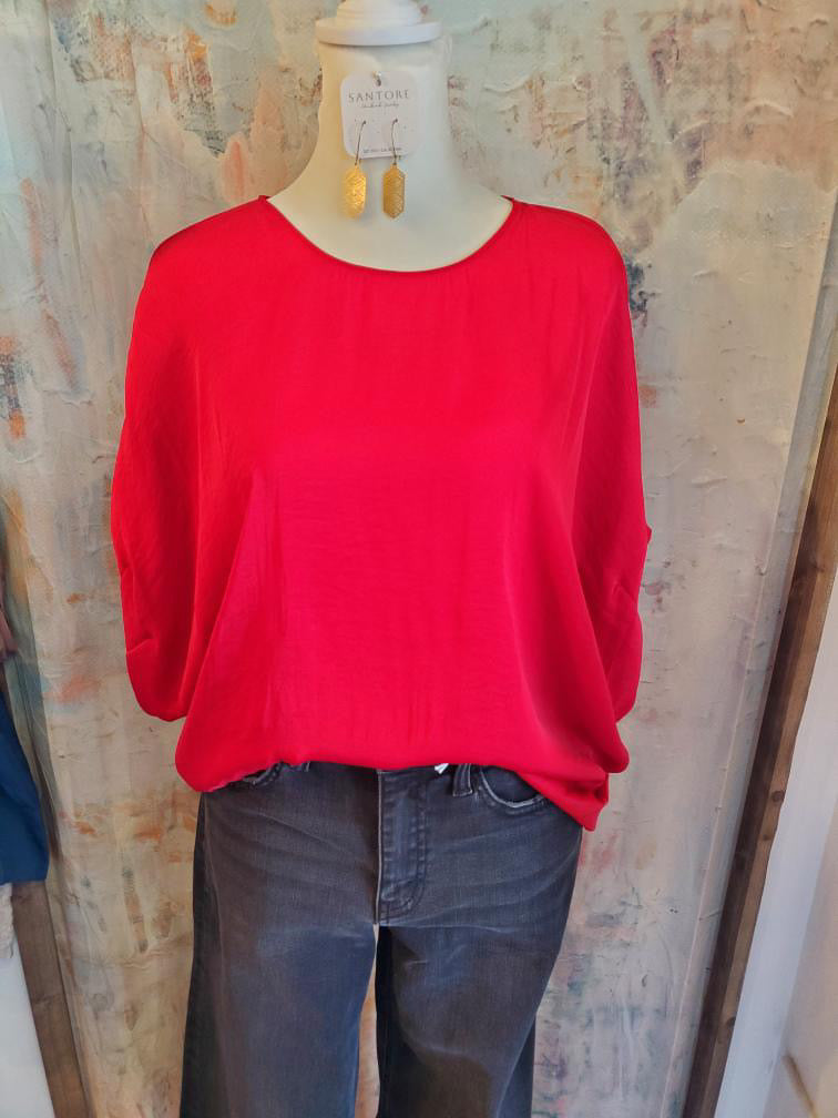 Dolman Short Sleeve Blouse _