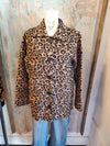 Brown Leopard Knit Jacket