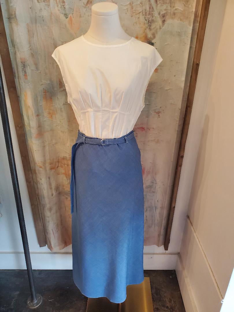 Midi Dress with Belt Detail