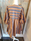 Mocha Stripe Babydoll Dress with Pockets