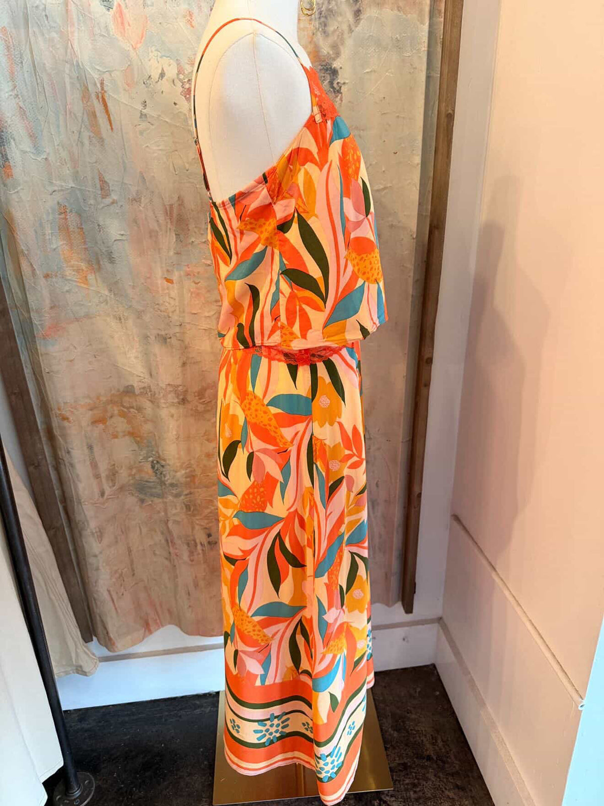 Orange Multi Lace Skirt