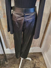 Belted Ankle Satin Pants