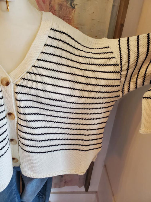 Classic Stripe  Cardigan