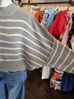 Stripe Sweater Top Long Sleeve