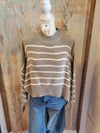 Stripe Sweater Top Long Sleeve