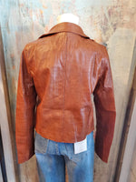 Faux Leather Biker Croc Jacket