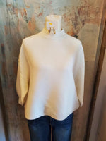 Balloon Sleeve Mock Neck Sweater