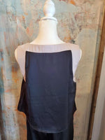 Sleeveless Top with Contrast Stripe